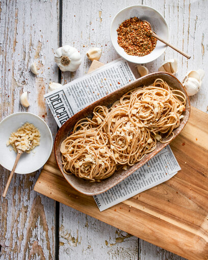 Rezept mit Vollkorn Spaghetti