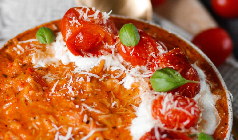 Kochanleitung für Tomaten-Buchstaben-Suppe.